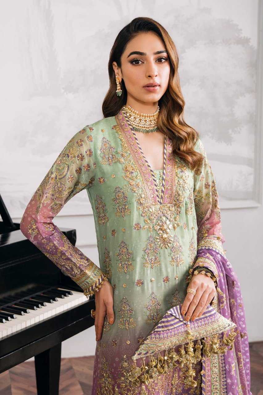 YNF FAUX GEORGETTE KSF 01 SUITS & DRESSES ISLAMIC CLOTHING WHOLESALE PAKISTANI EMBROIDERY SUITS MANUFACTURER